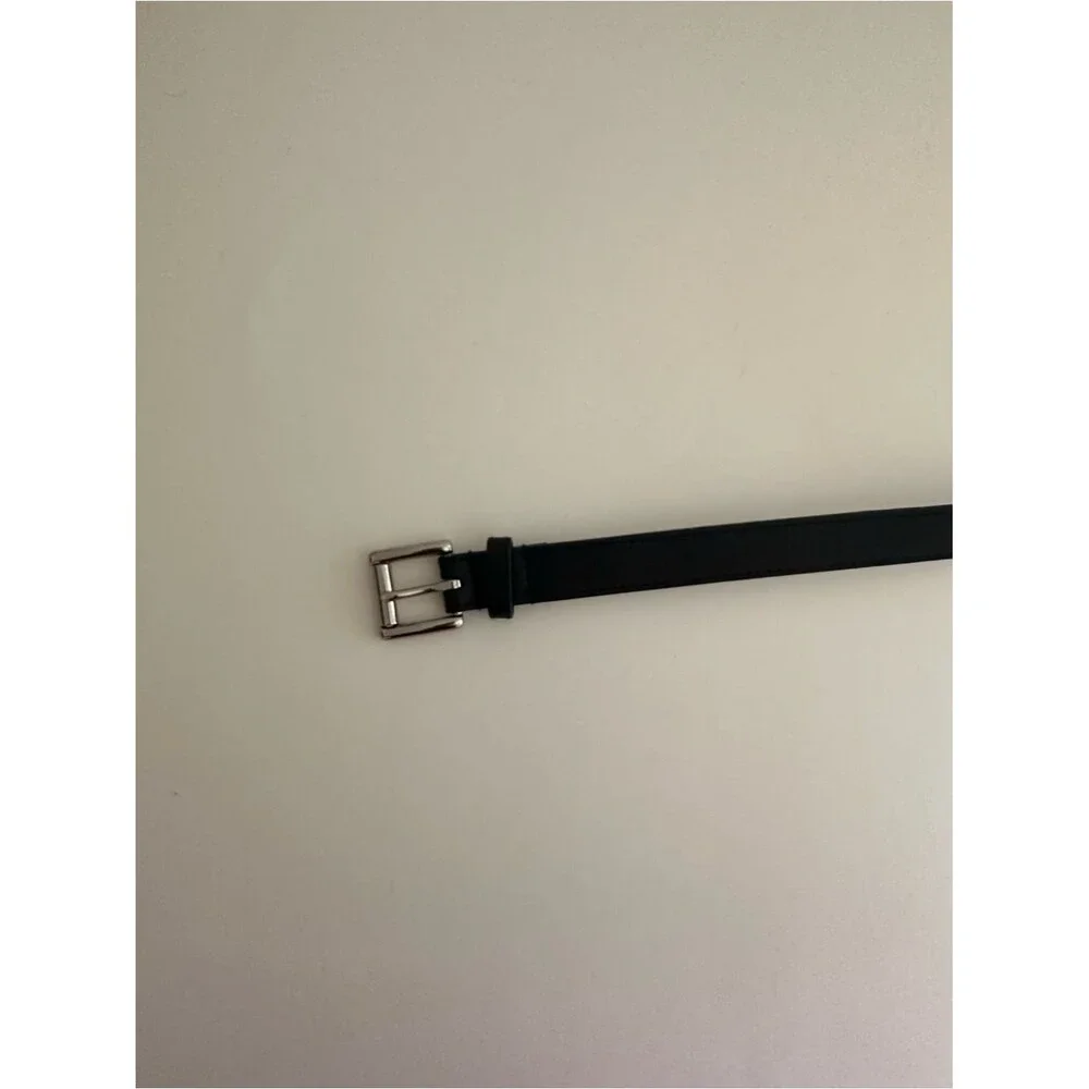 Michael Kors black leather Silver Eyelet belt